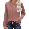 imageXIEERDUO Long Sleeve Shirts for Women Casual Fall Tops Lightweight Tunic Tops Fashion Clothes 2024Dusty Pink