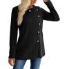 imageXIEERDUO Long Sleeve Tops for Women Tunics Buttons Front SlitD Black