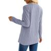 imageXIEERDUO Long Sleeve Tops for Women Tunics Buttons Front SlitE Blue Purple
