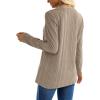 imageXIEERDUO Long Sleeve Tops for Women Tunics Buttons Front SlitE Khaki