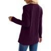 imageXIEERDUO Long Sleeve Tops for Women Tunics Buttons Front SlitE Purple