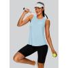 imageXIEERDUO Tank Top for Women Racerback Sleeveless Workout Tops Loose Fit Yoga Running Gym Shirts for WomenBlue