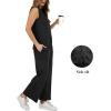 imageXIEERDUO Womens 2 Piece Outfits Summer Travel Tracksuit Loose Wide Leg Loungewear Comfy Lounge Sets S3XLA01black