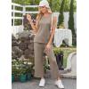 imageXIEERDUO Womens 2 Piece Outfits Summer Travel Tracksuit Loose Wide Leg Loungewear Comfy Lounge Sets S3XLA02dark Khaki