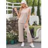imageXIEERDUO Womens 2 Piece Outfits Summer Travel Tracksuit Loose Wide Leg Loungewear Comfy Lounge Sets S3XLA03light Khaki