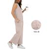 imageXIEERDUO Womens 2 Piece Outfits Summer Travel Tracksuit Loose Wide Leg Loungewear Comfy Lounge Sets S3XLA03light Khaki