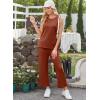 imageXIEERDUO Womens 2 Piece Outfits Summer Travel Tracksuit Loose Wide Leg Loungewear Comfy Lounge Sets S3XLA05rust