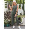 imageXIEERDUO Womens 2 Piece Outfits Summer Travel Tracksuit Loose Wide Leg Loungewear Comfy Lounge Sets S3XLA07dark Greygreen
