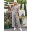 imageXIEERDUO Womens 2 Piece Outfits Summer Travel Tracksuit Loose Wide Leg Loungewear Comfy Lounge Sets S3XLA08grey