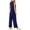 imageXIEERDUO Womens 2 Piece Outfits Summer Travel Tracksuit Loose Wide Leg Loungewear Comfy Lounge Sets S3XLA09navy