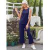 imageXIEERDUO Womens 2 Piece Outfits Summer Travel Tracksuit Loose Wide Leg Loungewear Comfy Lounge Sets S3XLA09navy