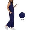 imageXIEERDUO Womens 2 Piece Outfits Summer Travel Tracksuit Loose Wide Leg Loungewear Comfy Lounge Sets S3XLA09navy