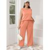 imageXIEERDUO Womens 2 Piece Outfits Summer Travel Tracksuit Loose Wide Leg Loungewear Comfy Lounge Sets S3XLA11coral