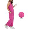 imageXIEERDUO Womens 2 Piece Outfits Summer Travel Tracksuit Loose Wide Leg Loungewear Comfy Lounge Sets S3XLA12pink