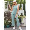 imageXIEERDUO Womens 2 Piece Outfits Summer Travel Tracksuit Loose Wide Leg Loungewear Comfy Lounge Sets S3XLA14turquoise
