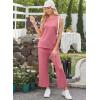 imageXIEERDUO Womens 2 Piece Outfits Summer Travel Tracksuit Loose Wide Leg Loungewear Comfy Lounge Sets S3XLA15lychee Pink