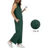 imageXIEERDUO Womens 2 Piece Outfits Summer Travel Tracksuit Loose Wide Leg Loungewear Comfy Lounge Sets S3XLA18deep Green