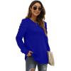 imageXIEERDUO Womens Crewneck Sweatshirts Trendy Puff Sleeve Tunic Sweaters Fall Clothes Loose Fit01ablue