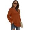 imageXIEERDUO Womens Crewneck Sweatshirts Trendy Puff Sleeve Tunic Sweaters Fall Clothes Loose Fit04acaramel