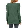 imageXIEERDUO Womens Crewneck Sweatshirts Trendy Puff Sleeve Tunic Sweaters Fall Clothes Loose Fit04agreen