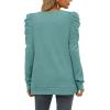 imageXIEERDUO Womens Crewneck Sweatshirts Trendy Puff Sleeve Tunic Sweaters Fall Clothes Loose Fit04agreyblue