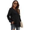 imageXIEERDUO Womens Crewneck Sweatshirts Trendy Puff Sleeve Tunic Sweaters Fall Clothes Loose FitBlack