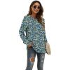 imageXIEERDUO Womens Crewneck Sweatshirts Trendy Puff Sleeve Tunic Sweaters Fall Clothes Loose FitZ Floral Blue