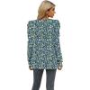 imageXIEERDUO Womens Crewneck Sweatshirts Trendy Puff Sleeve Tunic Sweaters Fall Clothes Loose FitZ Floral Blue