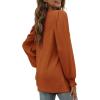 imageXIEERDUO Womens Long Sleeve Tops V Neck 2024 Fall Ruffle Puff Sleeve Cute Tunic shirts DressyCaramel