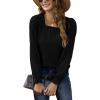 imageXIEERDUO Womens Long Sleeve Tunic Tops Ruffles Sleeve Square Neck Winter Shirts Dressy Casual01black
