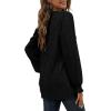 imageXIEERDUO Womens Long Sleeve Tunic Tops Ruffles Sleeve Square Neck Winter Shirts Dressy Casual01black