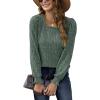 imageXIEERDUO Womens Long Sleeve Tunic Tops Ruffles Sleeve Square Neck Winter Shirts Dressy Casual02green