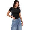 imageXIEERDUO Womens Short Sleeve Crew Neck Slim Fit T Shirts 2024 Y2k Clothes Spring Summer Basic Going Out Tops 2 Pack3 Pack3 Pack BlackBlackBlack