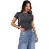 imageXIEERDUO Womens Short Sleeve Crew Neck Slim Fit T Shirts 2024 Y2k Clothes Spring Summer Basic Going Out Tops 2 Pack3 Pack3 Pack BlackGreyBlue