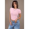 imageXIEERDUO Womens Short Sleeve Crew Neck Slim Fit T Shirts 2024 Y2k Clothes Spring Summer Basic Going Out Tops 2 Pack3 Pack3 Pack DarkgreenRoyalbluePink