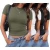 3 Pack Black/White/Armygreen