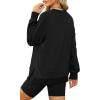 imageXIEERDUO Womens Oversized Sweatshirts Pullover Casual Crewneck Long Sleeve Tops Comfy01black