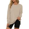 imageXIEERDUO Womens Oversized Sweatshirts Pullover Casual Crewneck Long Sleeve Tops Comfy02khaki