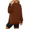 imageXIEERDUO Womens Oversized Sweatshirts Pullover Casual Crewneck Long Sleeve Tops Comfy03caramel