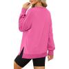 imageXIEERDUO Womens Oversized Sweatshirts Pullover Casual Crewneck Long Sleeve Tops Comfy03hot Pink