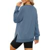imageXIEERDUO Womens Oversized Sweatshirts Pullover Casual Crewneck Long Sleeve Tops Comfy05blue