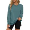 imageXIEERDUO Womens Oversized Sweatshirts Pullover Casual Crewneck Long Sleeve Tops Comfy06greyblue