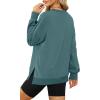 imageXIEERDUO Womens Oversized Sweatshirts Pullover Casual Crewneck Long Sleeve Tops Comfy06greyblue
