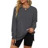 imageXIEERDUO Womens Oversized Sweatshirts Pullover Casual Crewneck Long Sleeve Tops Comfy07grey