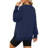 imageXIEERDUO Womens Oversized Sweatshirts Pullover Casual Crewneck Long Sleeve Tops Comfy10navyblue