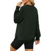 imageXIEERDUO Womens Oversized Sweatshirts Pullover Casual Crewneck Long Sleeve Tops Comfy12darkgreeen