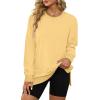 imageXIEERDUO Womens Oversized Sweatshirts Pullover Casual Crewneck Long Sleeve Tops Comfy16yellow