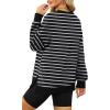 imageXIEERDUO Womens Oversized Sweatshirts Pullover Casual Crewneck Long Sleeve Tops Comfy23strpied Black