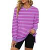 imageXIEERDUO Womens Oversized Sweatshirts Pullover Casual Crewneck Long Sleeve Tops Comfy24strpied Pink