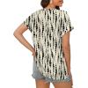 imageXIEERDUO Womens Summer Tops Short Sleeve Shirts Casual V Neck T Shirt Loose Fit ComfyBlack Dot